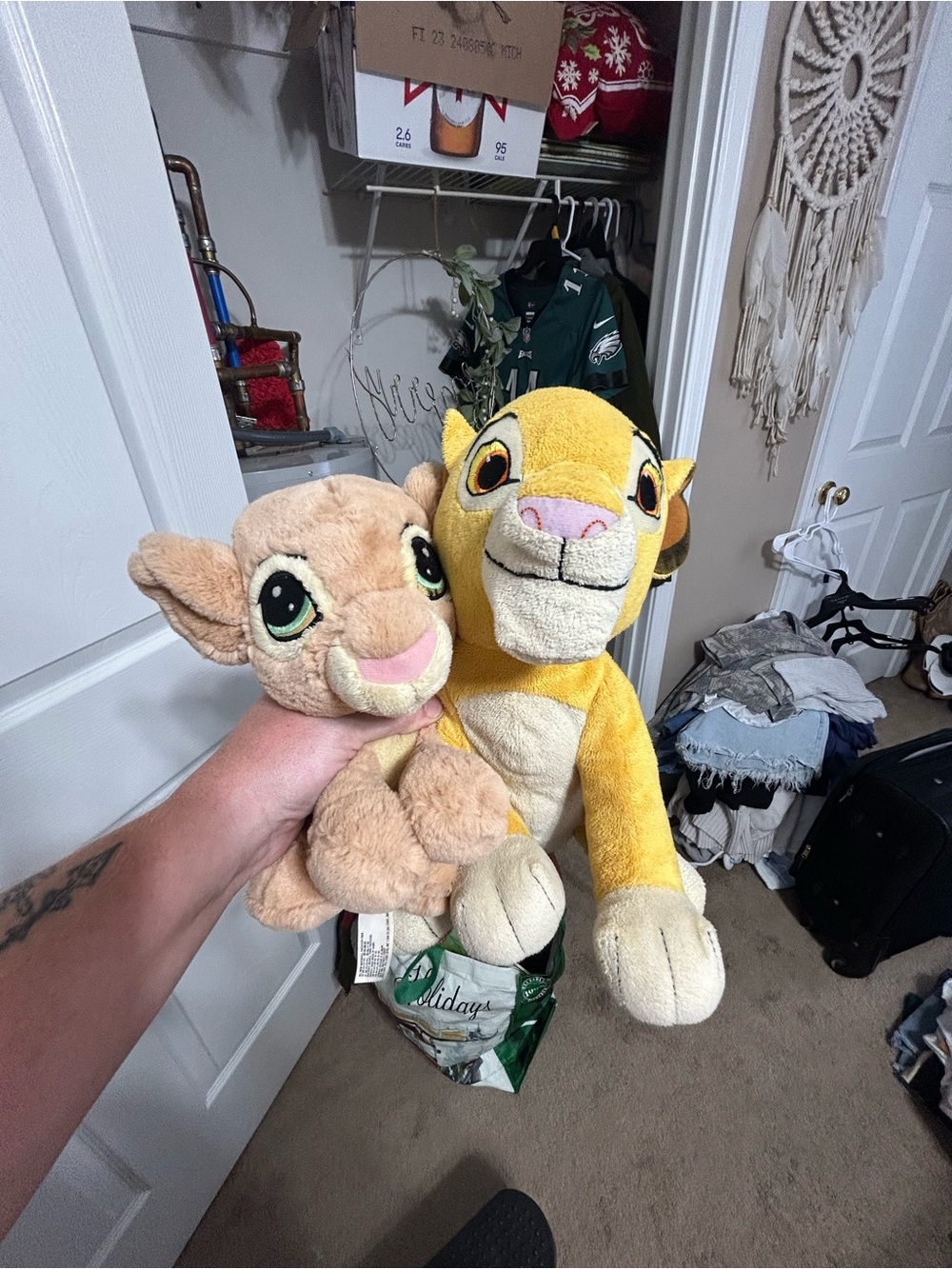 Disney Plush Simba & Nala Lion Cub Duo - Yellow & Tan